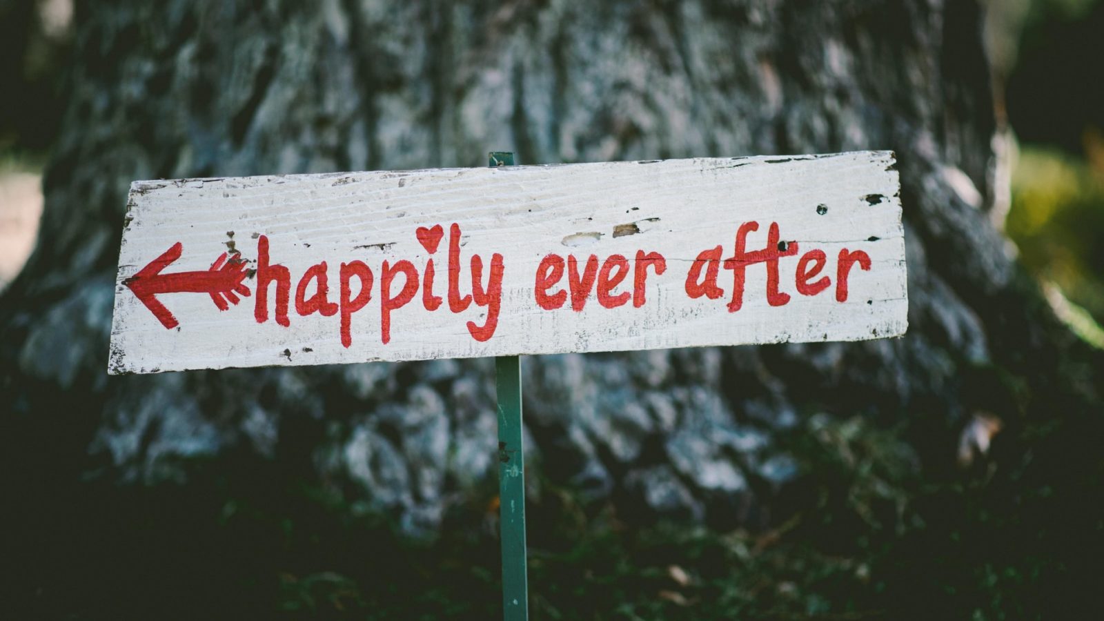 Happily ever after sign, representing the importance of domestic contracts later in life