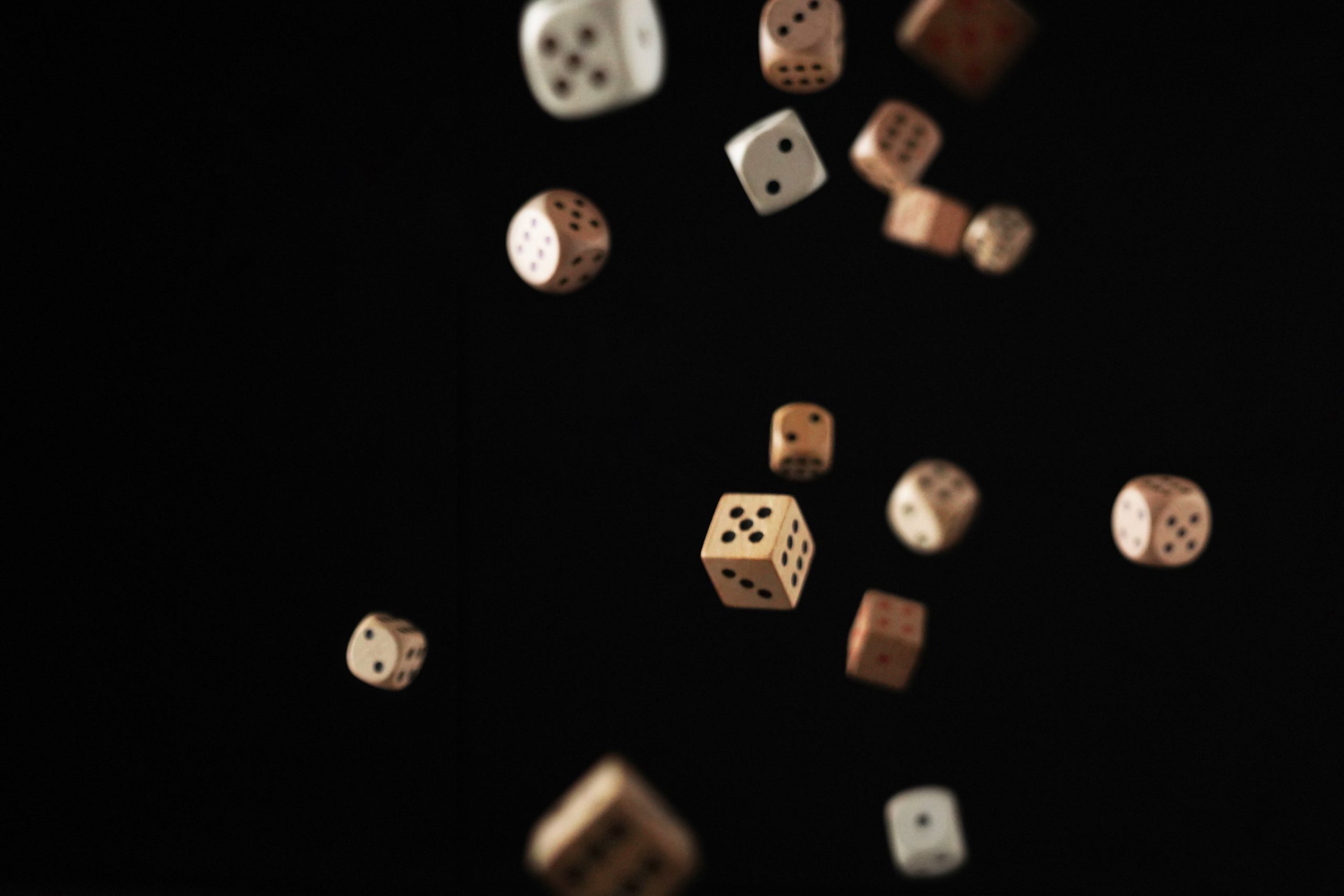 Dice representing hidden assets at a casino